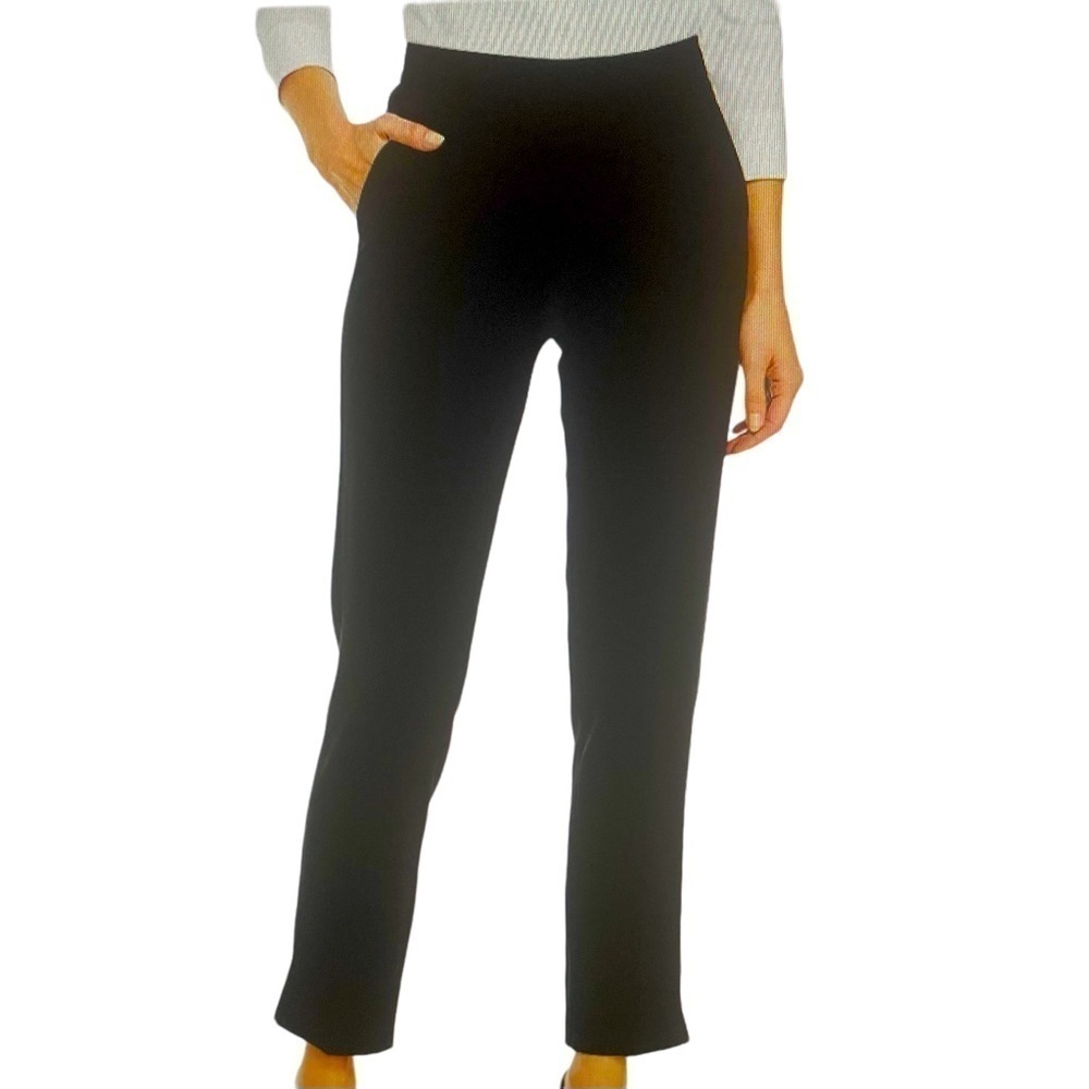 Theory Black Crepe Straight Pants - 100% Bloomingdales Exclusive - Size 4